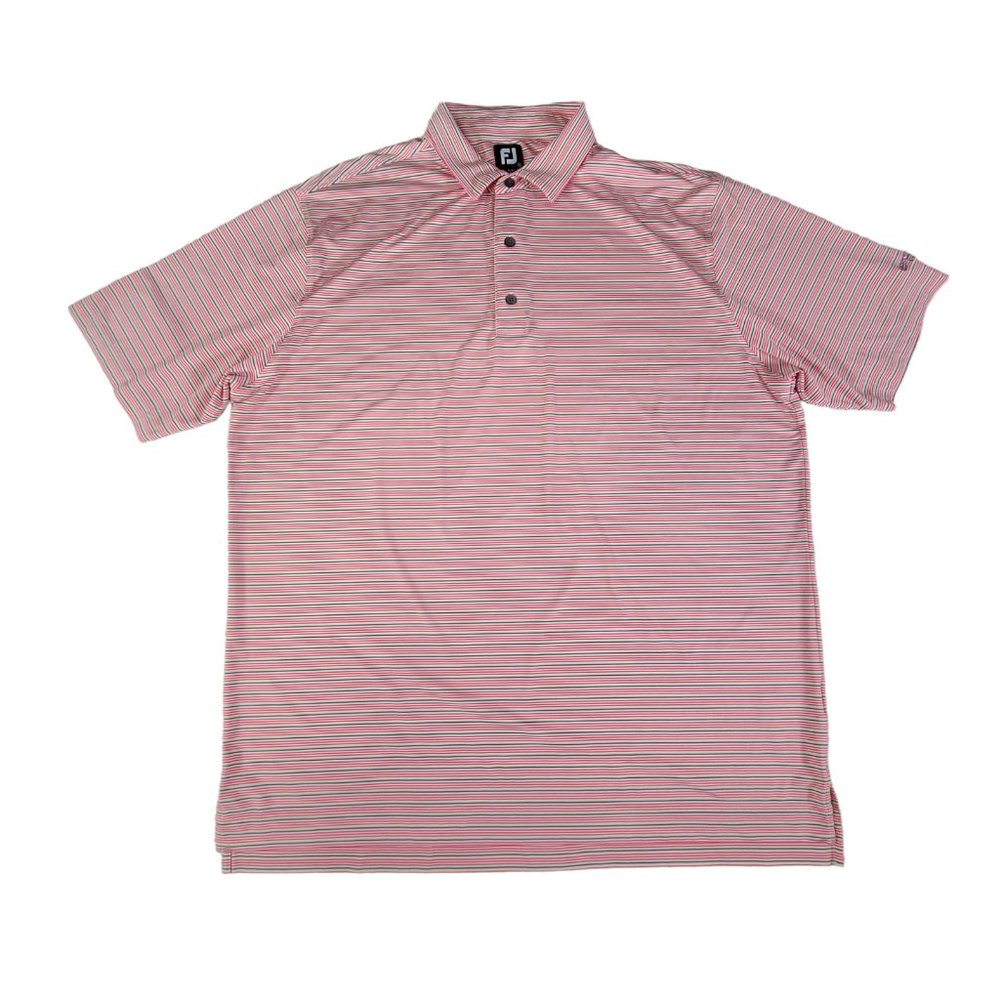 Footjoy Polo Shirt Mens 2XL Pink Sea Scape Golf Links Outer Banks North Carolina